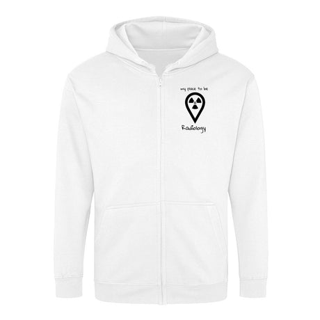 Hoddy Sweatjacke mit Reißverschluss - my place to be Radiology (Unisex)