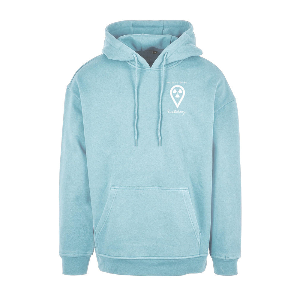 Basic Oversize Hoodie (Herren) - my place to be Radiology  (kleines Logo)