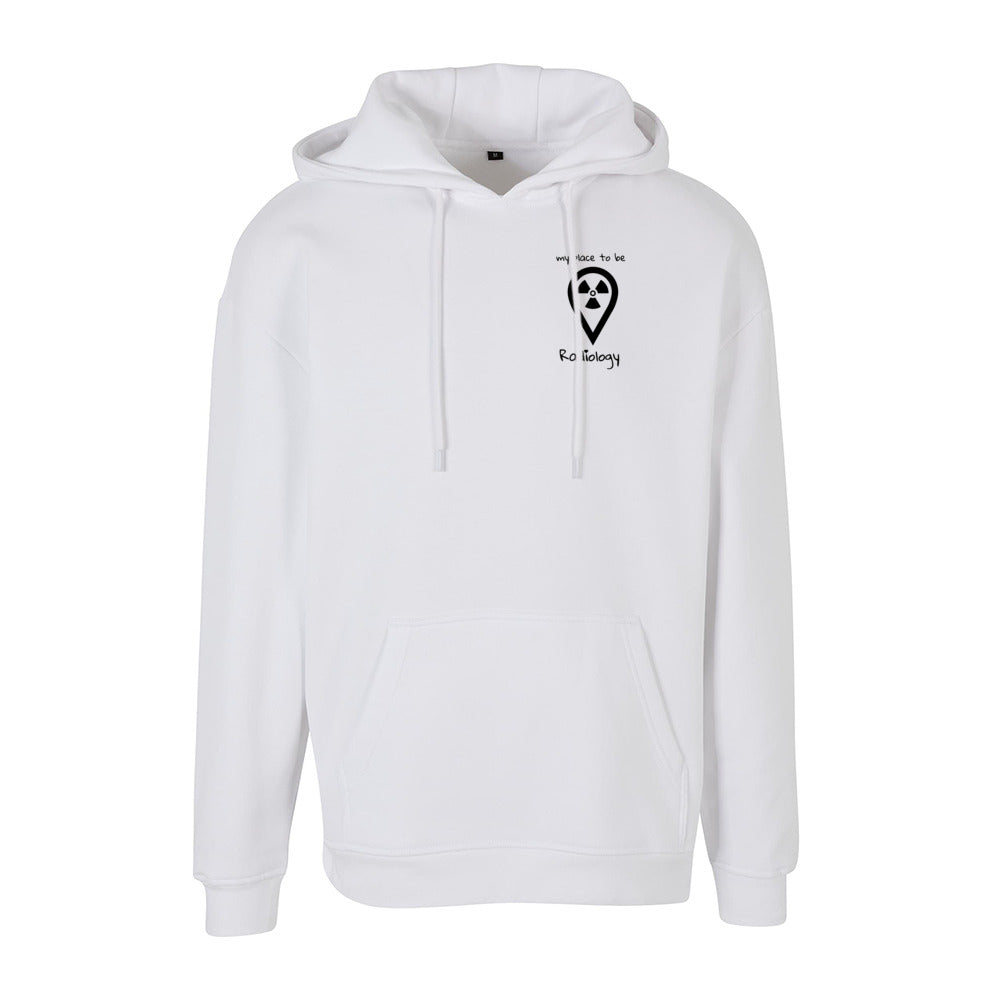 Basic Oversize Hoodie (Herren) - my place to be Radiology  (kleines Logo)