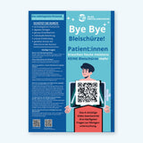 „Bye Bye Bleischürze“ – Poster mit Erklärvideo (QR-Code) | Patienteninformation Röntgen A3/A2