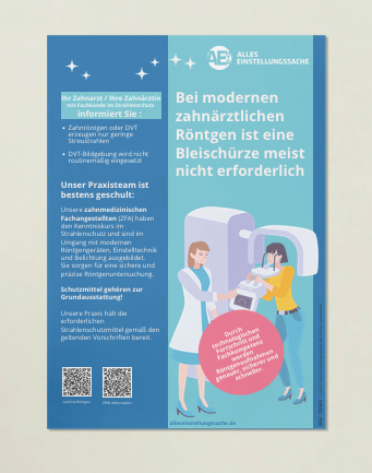 Für Zahnärzte I  Aufklärung Poster - Zahnröntgen - Nr. 1 - Alles Einstellungssache 